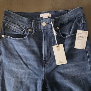 Good American High Rise Dark Blue Jeans